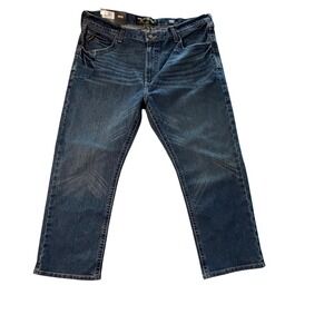 Ariat Work Rebar M5 Straight Leg Jeans Mens 42x30 Dark Wash Denim Style 10016222